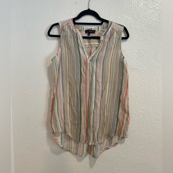 Fun Fred David multicolored striped blouse Medium - Picture 1 of 4